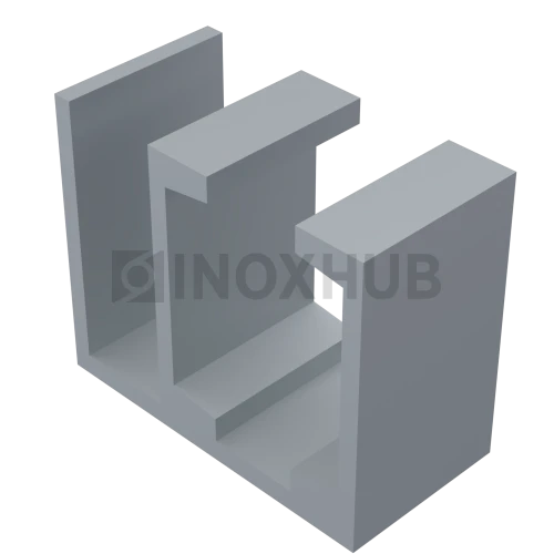 Трек (611-4000) с держателем неподвижной панели, L=4000 мм, Анодированный алюминий