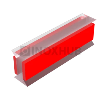 Профиль (220-8) межстекольный самоклеящийся, L=3000, стекло 8.0 мм, ПВХ прозрачный