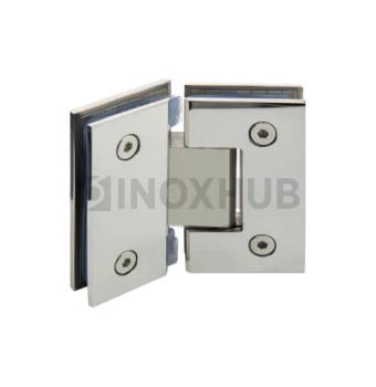 Петля (302 PSS) стекло-стекло 135° (без фаски), нерж. сталь полированная