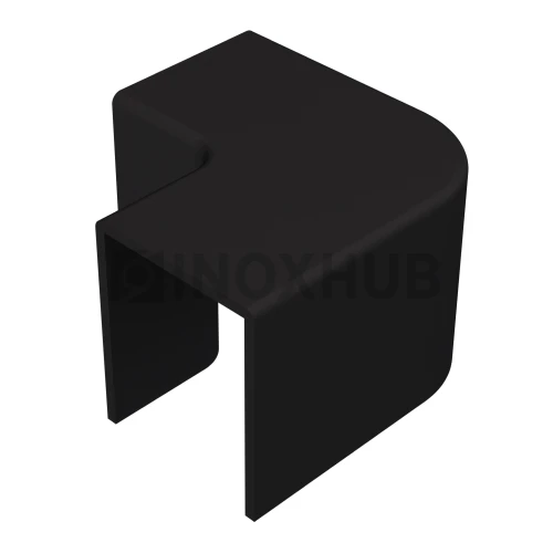 Уголок 90° (766 BLC) для профиля 756, пластик Черный мат