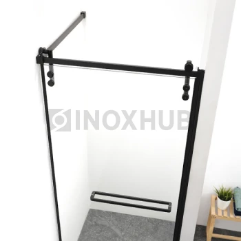 Комплект душевой (600 BLC) со сменным положением полотна, нерж. сталь Черный мат