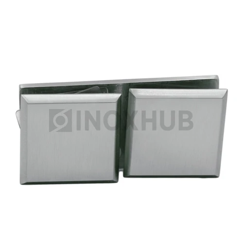 Коннектор (724 SC) стекло-стекло 180°, матовый хром