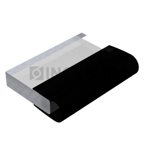 Профиль (212-8 BLC), L=2200, стекло 8.0 мм, ПВХ Черный мат