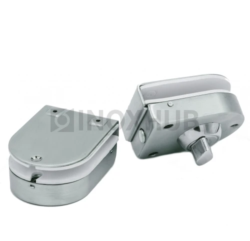 Защелка (017-2 SSS) без сверления, с ответной частью на стекло, нерж. сталь матовая