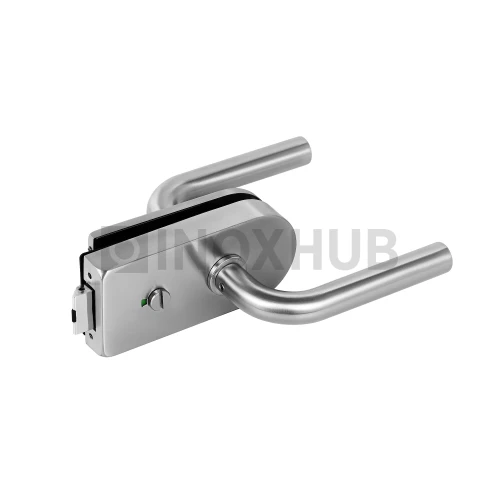 Защелка сантех. (84-1 SSS) с индикатором, с притвором, с отв. частью на стену, нерж. сталь матовая