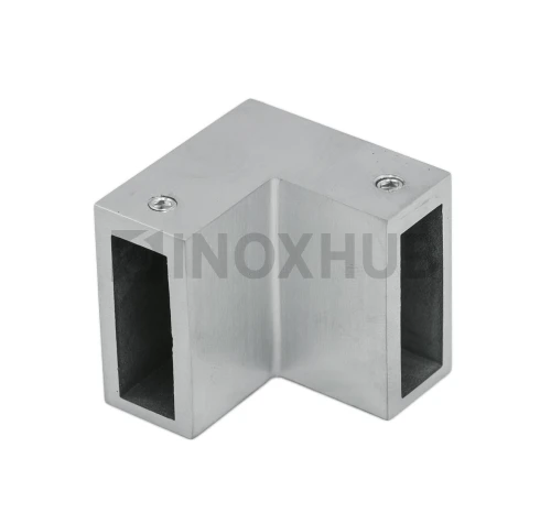 Соединитель штанги 90° (340 SSS), штанга 30×10 мм, нерж. сталь матовая