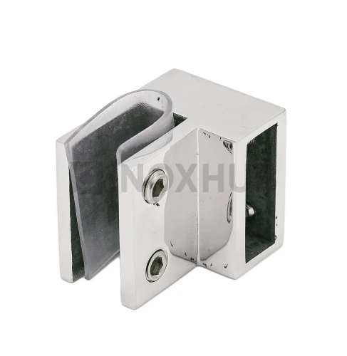 Держатель стекла (347 PSS) торцевой горизонтальный, штанга 30×10 мм, нерж. сталь полированная