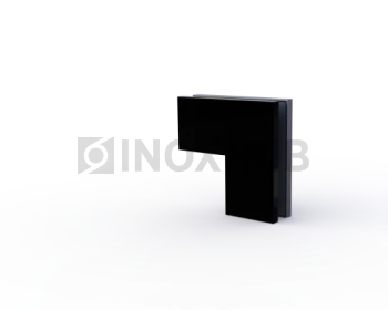 Фитинг угловой (160 BLC) большой, стекло 10-12 мм, Черный мат