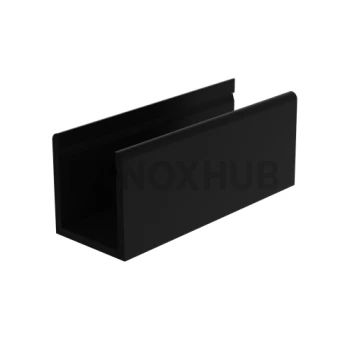 П швеллер 22 AL нижний, 20 мм, кратно 3 м, RAL 9005 Черный мат