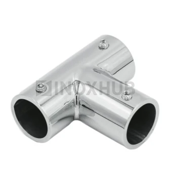 Соединитель-тройник (902 PSS)  штанги Ø19 мм, нерж. сталь полированная