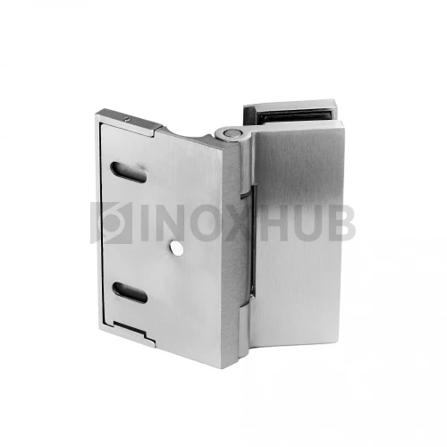 Петля (516 SC) стена-стекло, без реза уплотнителя, с декоративными крышками, матовый хром