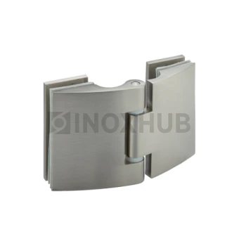 Петля (512 SC) стекло-стекло, открывание наружу, матовый хром