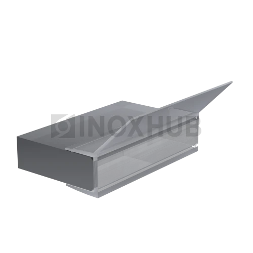 Профиль (203-10 CL), L=2200, стекло 10.0 мм, ПВХ прозрачный БЕЛЫЙ