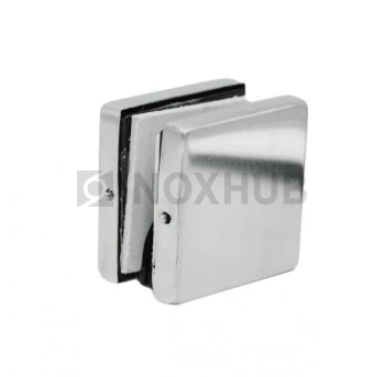 Коннектор (123 SSS) стена-стекло малый, стекло 10-12 мм, нерж. сталь матовая