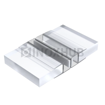 Профиль (209А-10 CL) магнит белый 180º, L=2200 (1компл/2 шт), стекло 10.0 мм, ПВХ прозрачный БЕЛЫЙ
