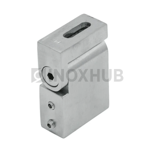 Держатель штанги (341 SSS) поворотный к стене, штанга 30×10 мм, нерж. сталь матовая