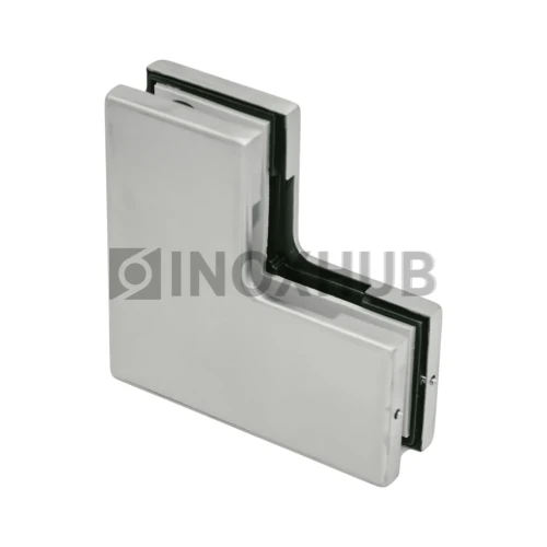 Фитинг угловой (160 SSS) большой, стекло 10-12 мм, нерж. сталь матовая