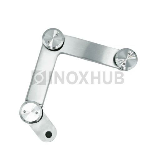 Фитинг угловой (760a SSS) со стопором без зенковки, нерж. сталь матовая