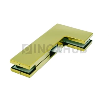 Фитинг угловой (140B Gold) на фрамугу с ответной частью под замок, со стопором, под Золото