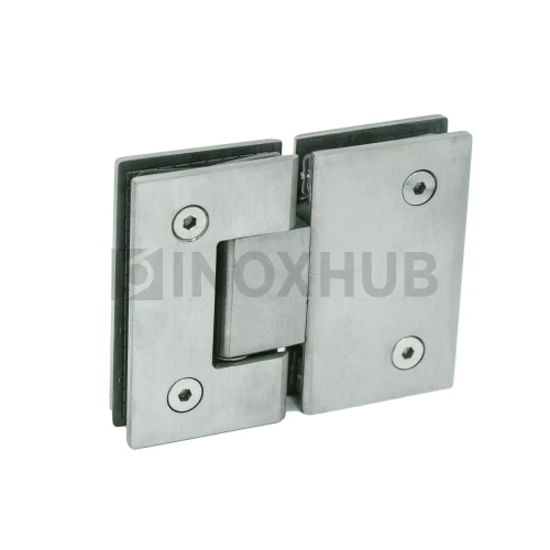 Петля (303 SSS) стекло-стекло 180° (без фаски), нерж. сталь матовая