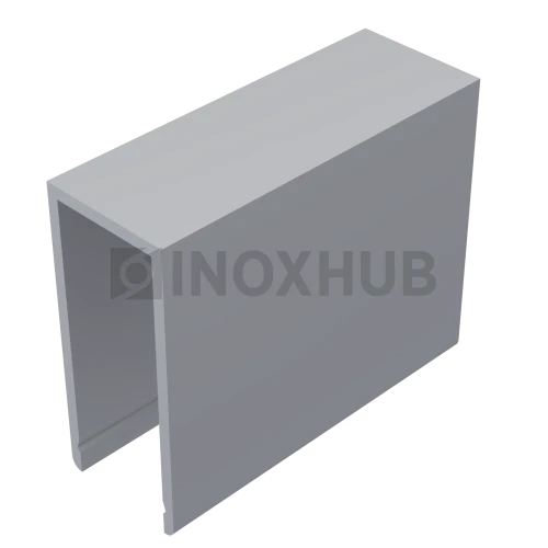 П швеллер 24 AL верхний, 40 мм, кратно 3 м, Анодированный алюминий