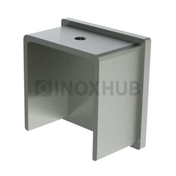 Заглушка для поручня с пазом, 40.0×40.0 мм, AISI 304, GRIT 320