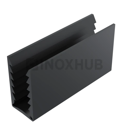 Уплотнитель в профиль 587 (30×17), ПВХ черный, 1 пог.м