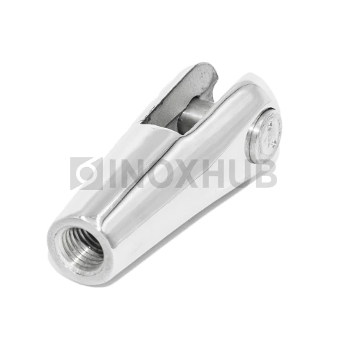 Наконечник для крепления тяги левый, М14 шаг Р=2, AISI 316, GRIT 600