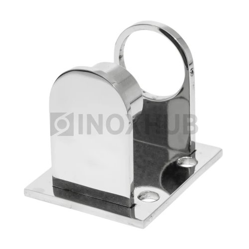 Пластина торцевого крепления стойки под сборку, Ø38.1 мм, AISI 304, GRIT 600