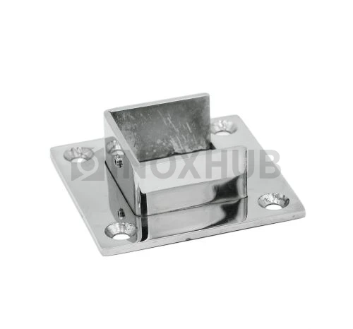 Фланец для поручня с пазом, 40.0×40.0 мм, AISI 304, GRIT 600