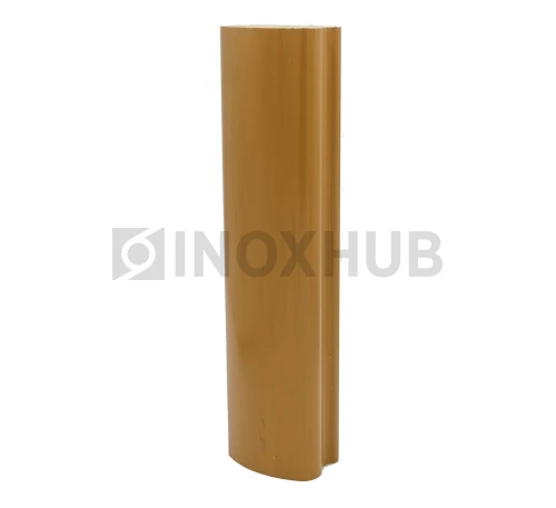 Пластиковый поручень, фигурный, цвет Орех, 38.0×64.0×4000 мм