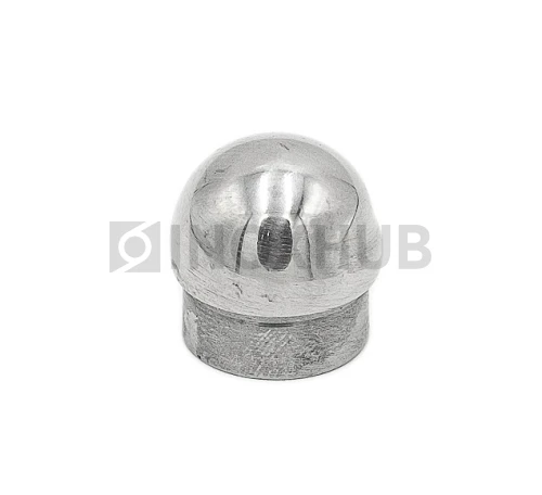 Заглушка сферическая со вставкой, Ø16.0 мм, AISI 304, GRIT 600