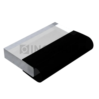 Профиль (212-8 BLC), L=2200, стекло 8.0 мм, ПВХ Черный мат