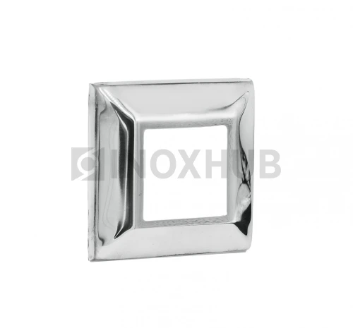 Низ стойки квадратный, 40.0×40.0 мм / 82.0×82.0 мм, AISI 304, GRIT 600