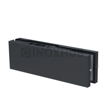 Фитинг нижний (110 BLC), стекло 10-12 мм, нерж. сталь Черный мат