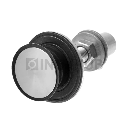 Шарнирный рутель под зенковку, М14 шаг Р=2, стекло 16.0-24.0 мм, AISI 304, GRIT 320