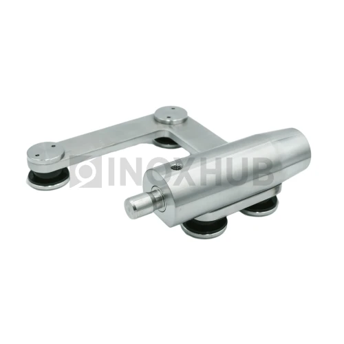 Фитинг угловой (740a SSS) с осью без зенковки, нерж. сталь матовая