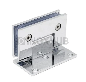 Петля (305 PBrass) стена-стекло (без фаски) односторонее крепление, латунь, полированный хром