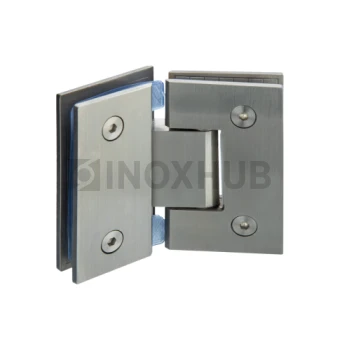 Петля (302 SSS) стекло-стекло 135° (без фаски), нерж. сталь матовая