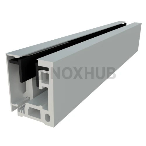 Набор зажимной, профиль 40А (база 40А-3000), L=3000мм, крышки Анодированный алюминий