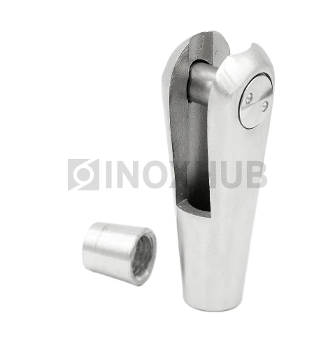 Наконечник для крепления тяги правый, М16 шаг Р=2, AISI 316, GRIT 320