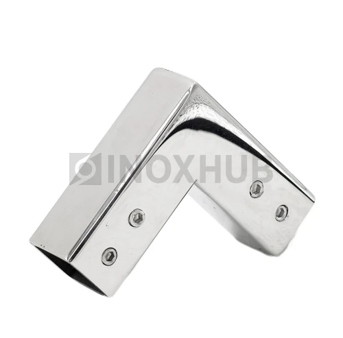 Держатель штанги (D309 PSS) 90°, штанга 15×15 мм, нерж. сталь полированная