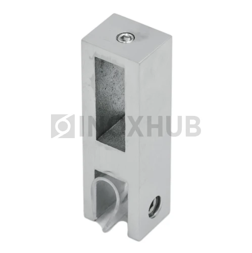 Держатель стекла (345 SSS) вертикальный, штанга 30×10 мм, нерж. сталь матовая