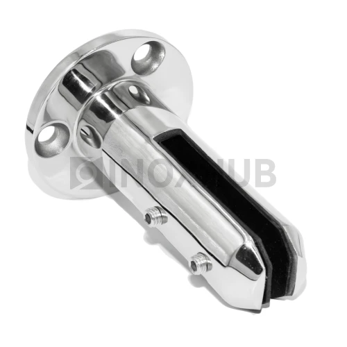 Напольный стеклодержатель литой круглый Ø50×160 мм, AISI 316, GRIT 600