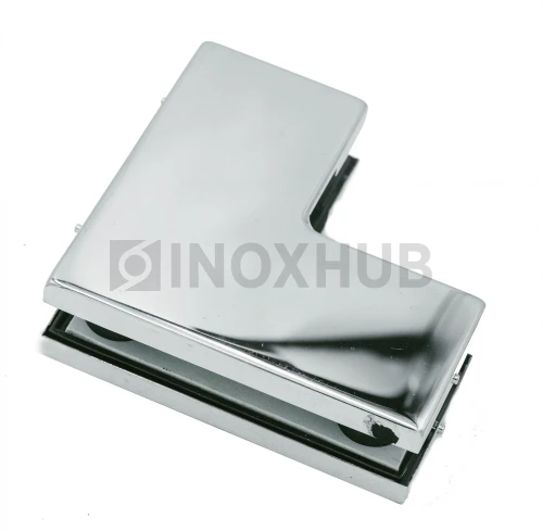 Фитинг угловой (160 PSS) большой, стекло 10-12 мм, нерж. сталь полированная