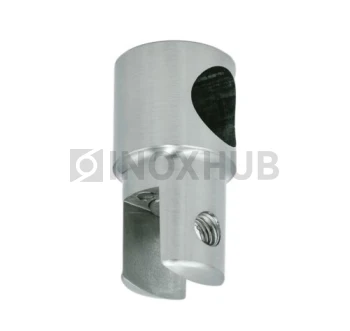 Держатель стекла (914А SC) торцевой, штанга Ø19 мм, матовый хром