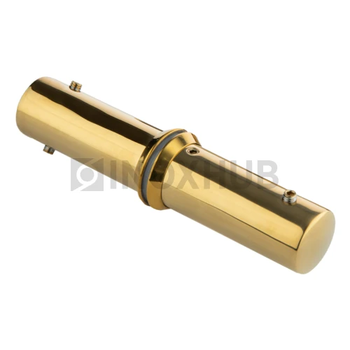 Ручка регулируемая (660 GOLD) под трубу Ø19 душевая, торцевой держатель, под Золото