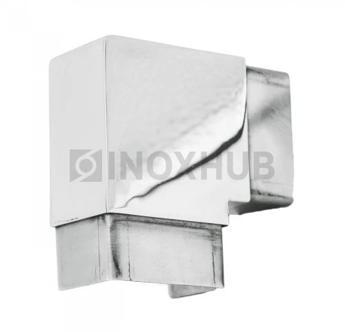 Отвод для поручня с пазом, 60.0×40.0 мм, AISI 304, GRIT 600 