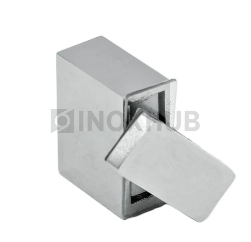 Держатель стекла (342 PSS) через отверстие, штанга 30×10 мм, нерж. сталь полированная