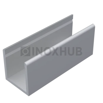 П швеллер 22 AL нижний, 20 мм, кратно 3 м, Анодированный алюминий